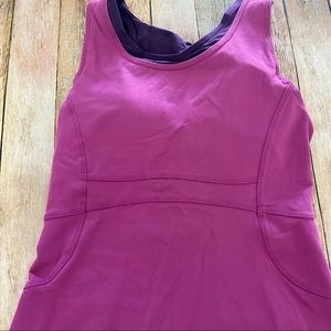 Athleta 2-n-1 Tank Size XS Purple Magenta VGUC